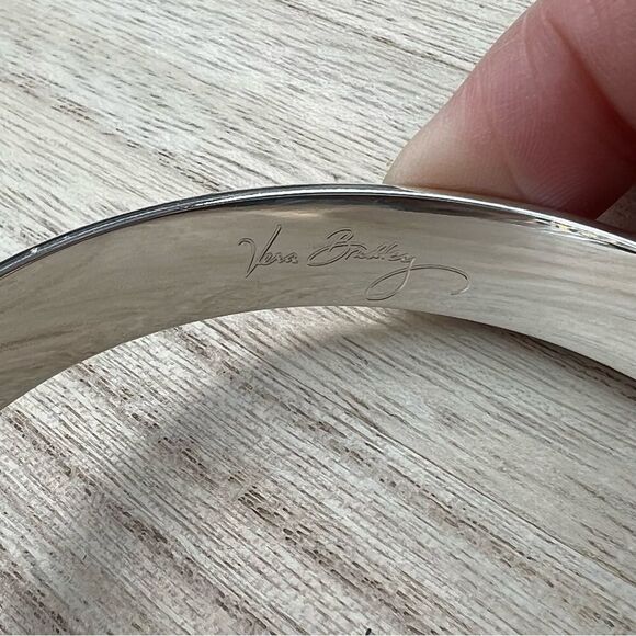 Vera Bradley Signed Patterned Bangle Bracelet - Picture 3 of 6